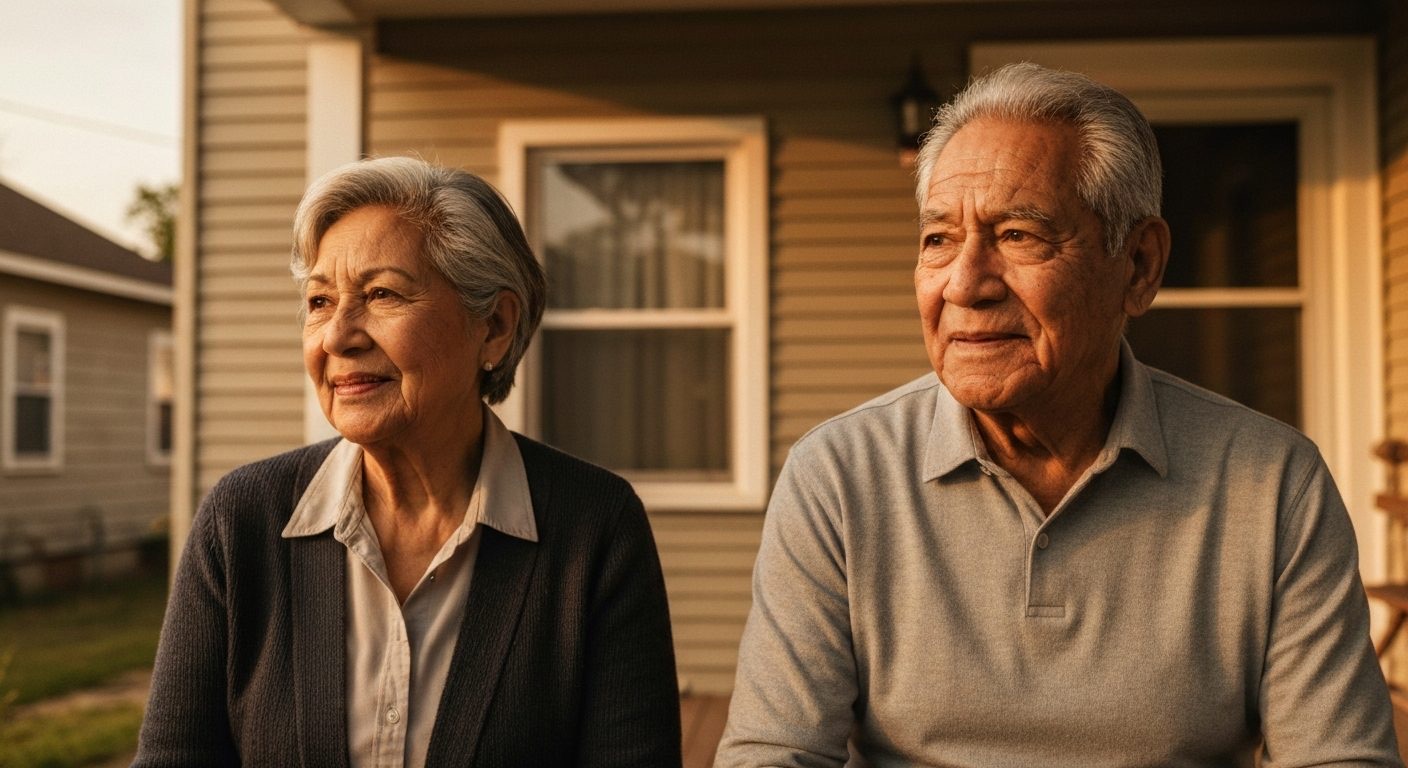 Familia hispana protegiendo su legado